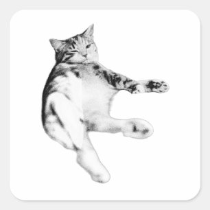 diagonaal ligbed vierkante sticker