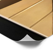 Diagonaal Lijnen van Goud Poster (Hoek)
