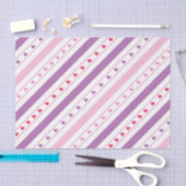 Diagonaal lijnenpatroon met Hearts Tissue Paper Tissuepapier (Craft)