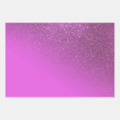 Diagonaal Magenta Paars Glitter Gradient Ombre Inpakpapier Vel (Voorkant)