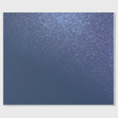 Diagonaal met reserveschip Blue Glitter Gradient O Cadeaupapier (Vlak)
