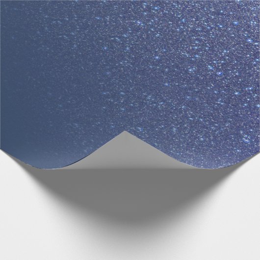 Diagonaal met reserveschip Blue Glitter Gradient O Cadeaupapier (Hoek)