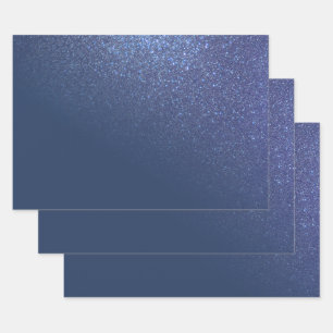 Diagonaal met reserveschip Blue Glitter Gradient O Inpakpapier Vel