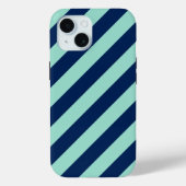 Diagonaal Mint Green en Blauwe Zeevlekken Case-Mate iPhone Case (Achterkant)