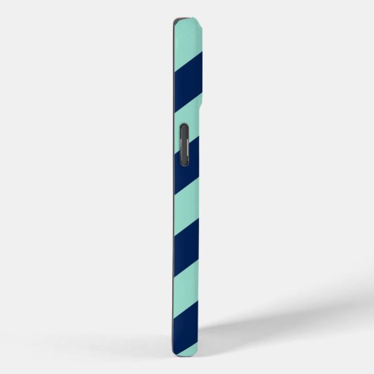 Diagonaal Mint Green en Blauwe Zeevlekken Case-Mate iPhone Case (Achterkant / Rechts)