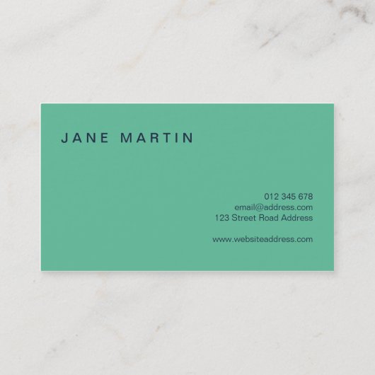 Diagonaal Modern Blue en Turquoise Shade Visitekaartje (Achterkant)