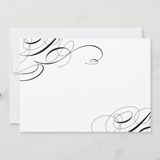 Diagonaal Moderne  Calligrafieschrift nodigt u uit Kaart (Achterkant)