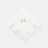 Diagonaal monogram en paardennamen bruiloft bedekt servet (Hoek)