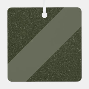 Diagonaal mos groen Ornament Label