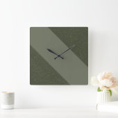 Diagonaal mos groene streep wandklok (Huis)