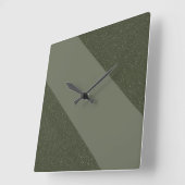 Diagonaal mos groene streep wandklok (Hoek)