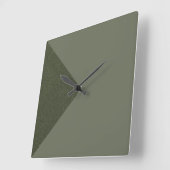 Diagonaal mos groene wandklok (Hoek)