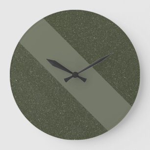 Diagonaal mos groene wandklok