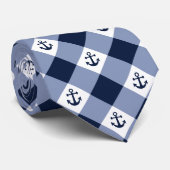 Diagonaal nautisch gecontroleerd maanvormig patroo stropdas (Opgerold)