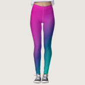 Diagonaal Ombre Roze Leggings (Voorkant)