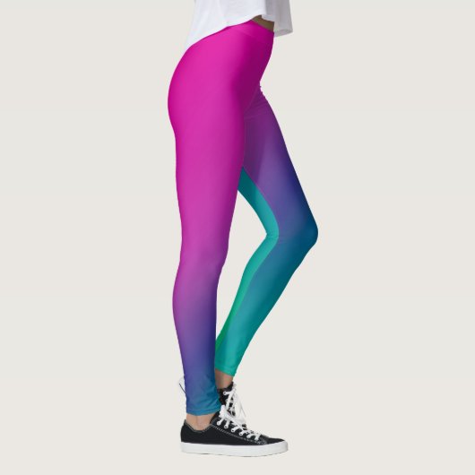 Diagonaal Ombre Roze Leggings (Rechts)