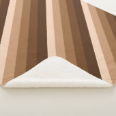 diagonaal ombre-strepen, in bruine koffie sherpa deken (3/4)