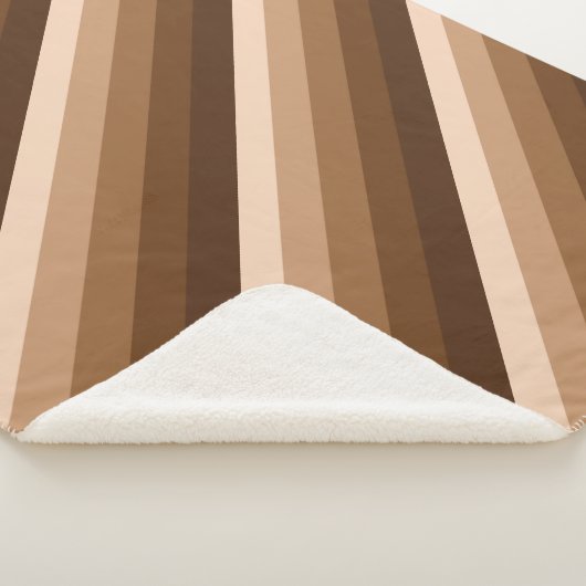 diagonaal ombre-strepen, in bruine koffie sherpa deken (3/4)