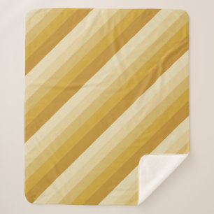 diagonaal ombre-strepen, in goudtonen sherpa deken