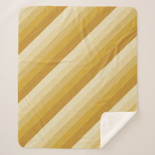 diagonaal ombre-strepen, in goudtonen sherpa deken (Voorkant)