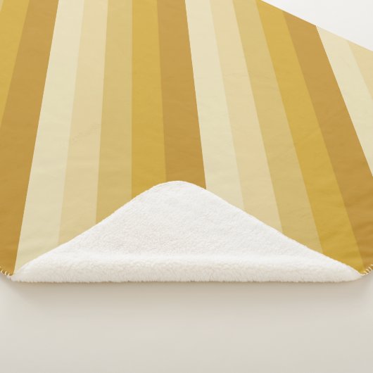 diagonaal ombre-strepen, in goudtonen sherpa deken (3/4)