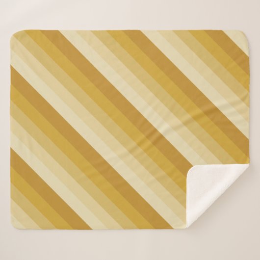 diagonaal ombre-strepen, in goudtonen sherpa deken (Voorkant (horizontaal))