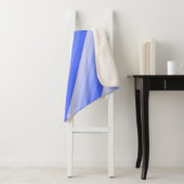 diagonaal ombre-strepen, in periwinkle blauwe tint sherpa deken (In situ)