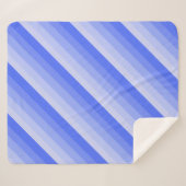 diagonaal ombre-strepen, in periwinkle blauwe tint sherpa deken (Voorkant (horizontaal))
