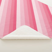 diagonaal ombre-strepen in roze tonen sherpa deken (3/4)