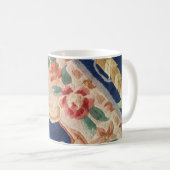 Diagonaal ontwerp van Navy Blue Chinese Rug Koffiemok (Voorkant rechts)