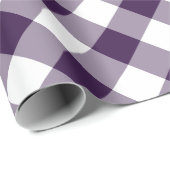 Diagonaal Paars en wit buffel Cadeaupapier (Rol Hoek)
