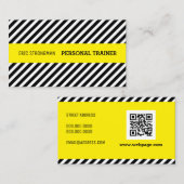 Diagonaal patroon en band visitekaartje (Voorkant / Achterkant)