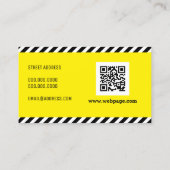 Diagonaal patroon en band visitekaartje (Achterkant)