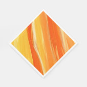 Diagonaal patroon in tropisch sinaasappel en geel servet (Hoek)