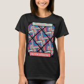 Diagonaal patroon van grafische vibratiecel t-shirt (Voorkant)