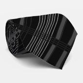 Diagonaal Patroongrijze gestripte Stropdas (Opgerold)