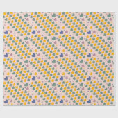 Diagonaal Pixel Hartpatroon Cadeaupapier (Vlak)