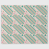 Diagonaal Pixel Hartpatroon Cadeaupapier (Vlak)