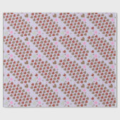 Diagonaal Pixel Hartpatroon Cadeaupapier (Vlak)