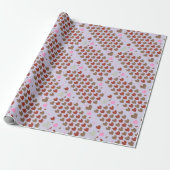 Diagonaal Pixel Hartpatroon Cadeaupapier (Uitgerold)