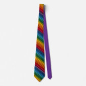 Diagonaal plastic regenboog stenen stropdas (Voorkant)