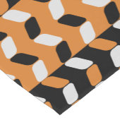 Diagonaal Rechthoeken Zwart Sinaasappel Korte Tafelloper (Hoek)