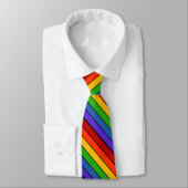 Diagonaal Regenboog Streep Stropdas (Gebonden)