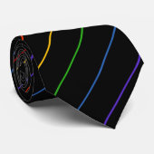 Diagonaal regenboogduin strepe Black Stropdas (Opgerold)