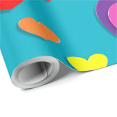 diagonaal regenboogharten inpakpapier (Rol Hoek)