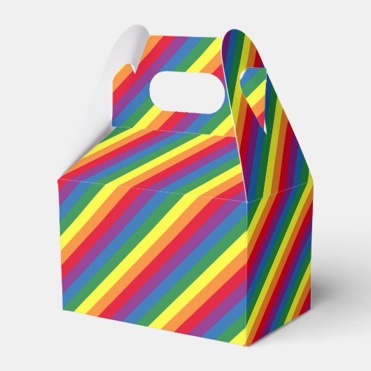 Diagonaal regenboogpatroon bedankdoosjes (Voorkant Zijde)