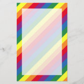 Diagonaal regenboogpatroon briefpapier (Voorkant)