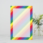 Diagonaal regenboogpatroon briefpapier (Staand voorkant)