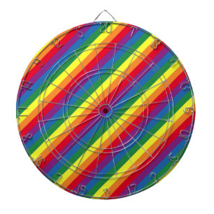 Diagonaal regenboogpatroon dartbord
