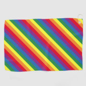 Diagonaal regenboogpatroon golfhanddoek (Horizontaal)